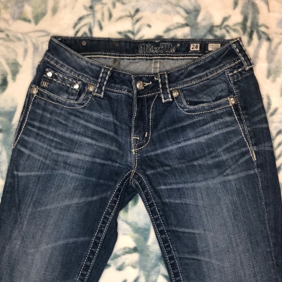 Miss Me jeans with rhinestones boot size 28 - Picture 4 of 11